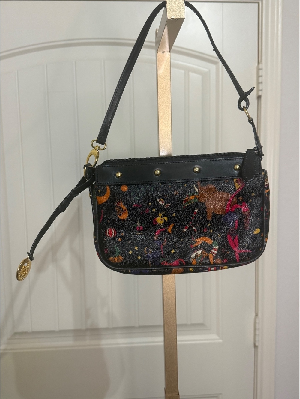 Piero Guidi Magic Circus Black Leather Purse